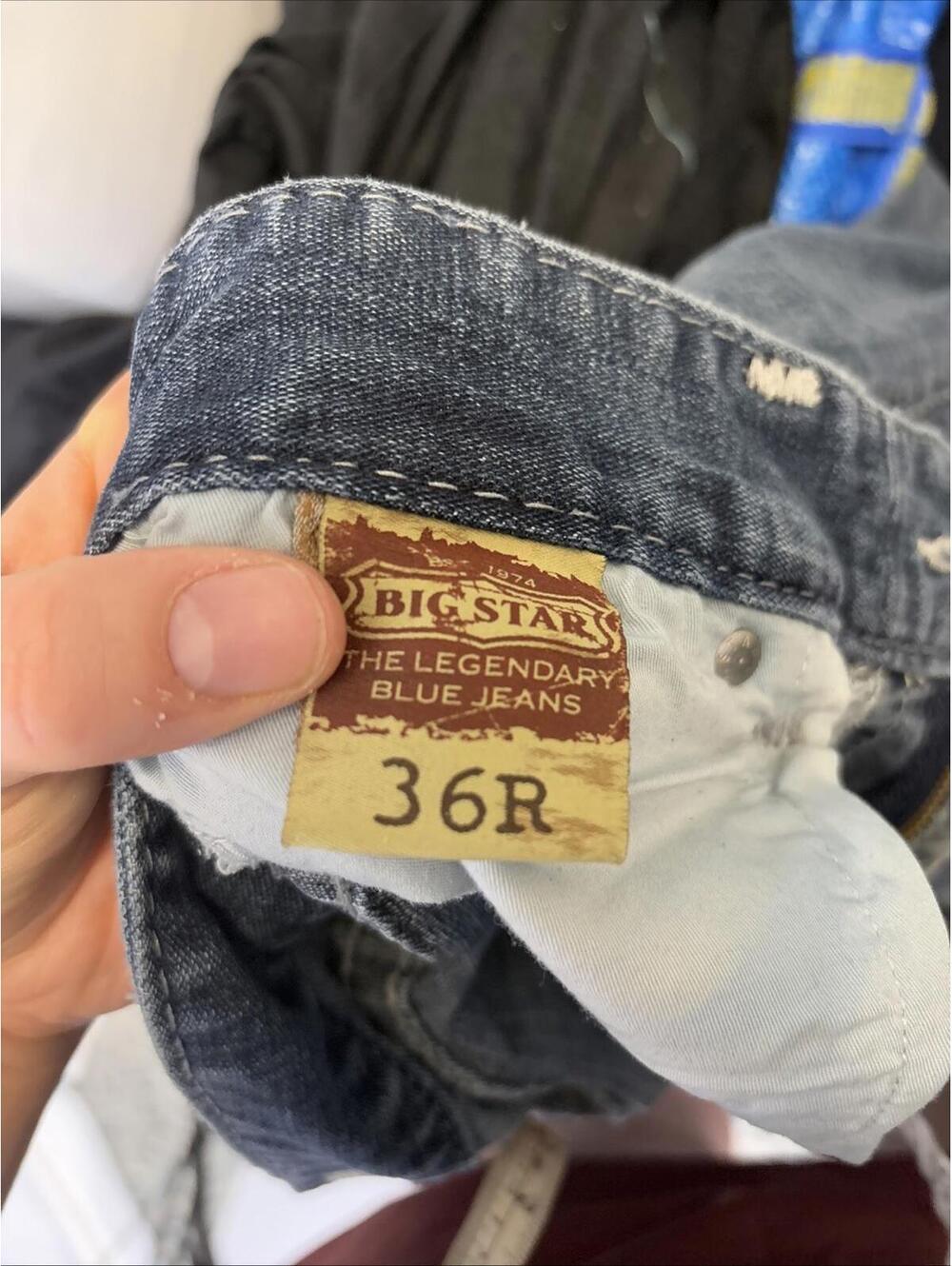 Big Star Jeans Mens 36 Voyager Straight Western Country Buckle Medium Wash - Picture 5 of 13